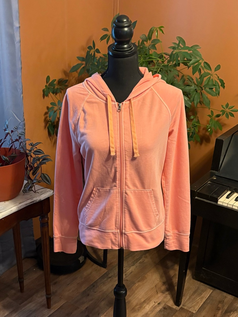 Gap Zip-Up Hoodie in Peach Sorbet - Picture 2 of 7